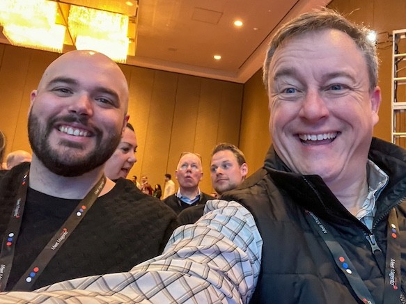 Quentin Montalto and Eric Erway from ShipperHQ attend Meet Magento Florida 2024